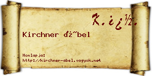 Kirchner Ábel névjegykártya