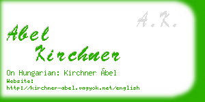 abel kirchner business card